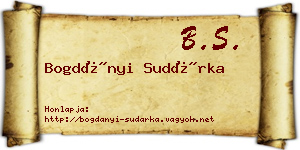 Bogdányi Sudárka névjegykártya